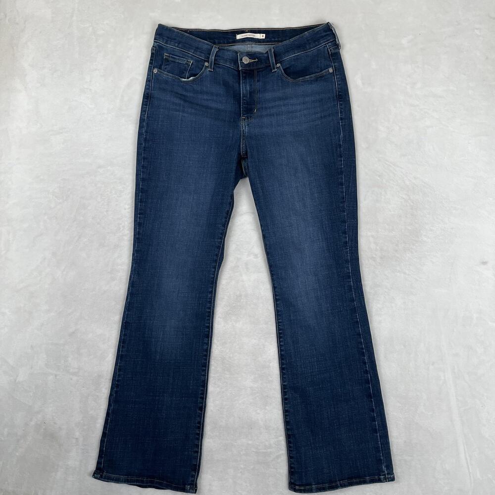 Levi's Mid Rise Classic Bootcut Jeans Womens 8 Blue Medium Wash Stretch Denim